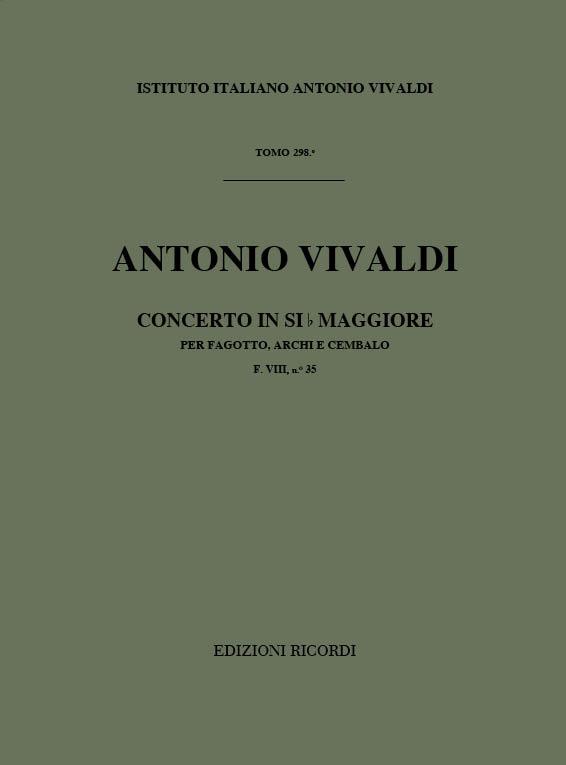 Concerti Per Fg., Archi E B.C.: In Si Bem. Rv 503